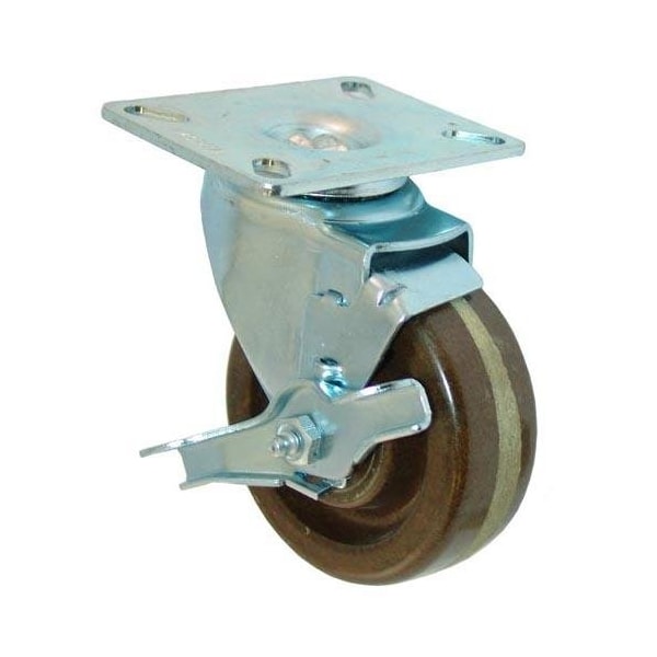 Generic 263375 Bakery Caster Swivel 4" WheelW/ Brake High Temp 1-1/2"